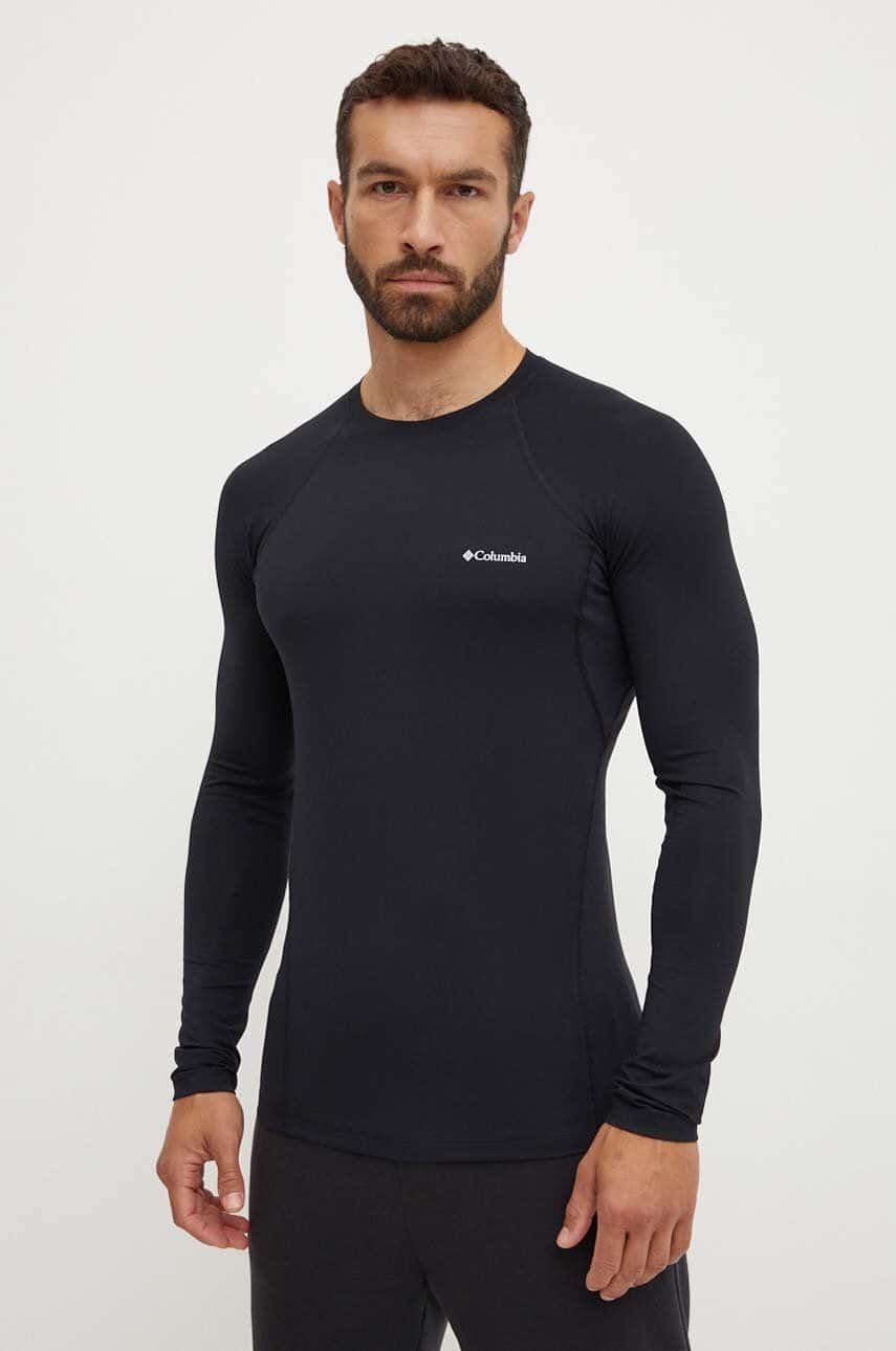 Funkčné tričko s dlhým rukávom Columbia Midweight Stretch čierna farba, 1638591