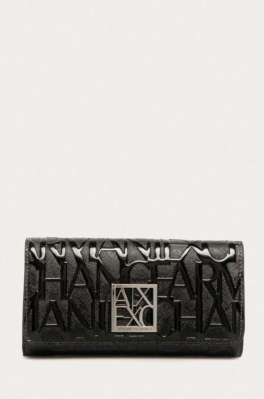 Peňaženka Armani Exchange dámska, čierna farba, 948481 CC794 NOS