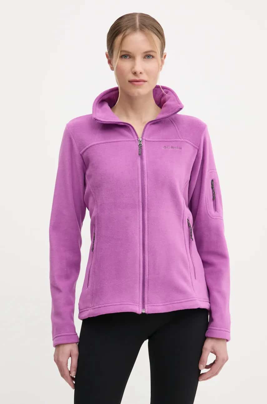 Športová mikina Columbia Fast Trek tyrkysová farba, jednofarebná, 1465351