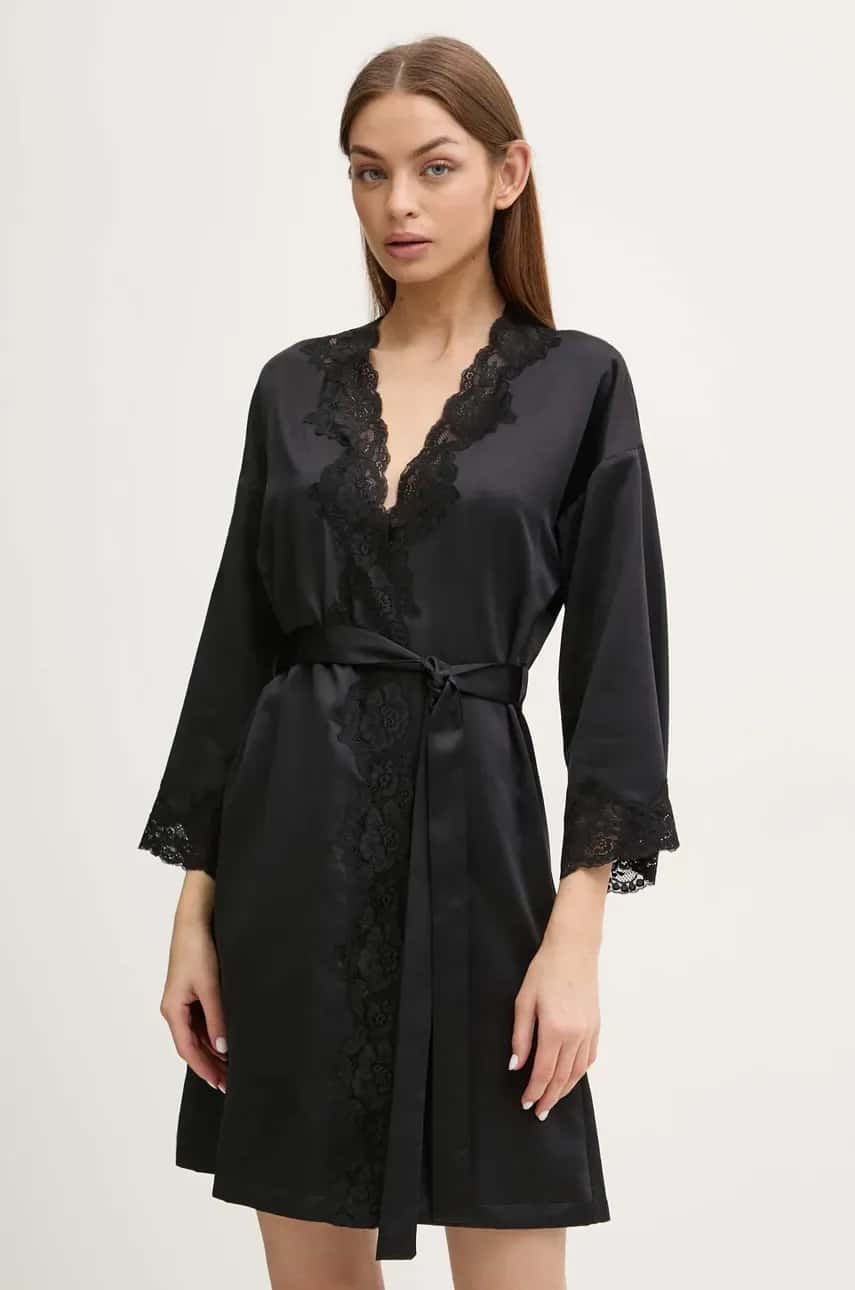 Župan Lauren Ralph Lauren čierna farba