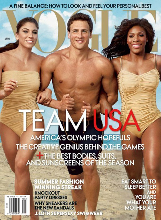 Na obálke júnového vydania amerického Vogue sú americkí športovci