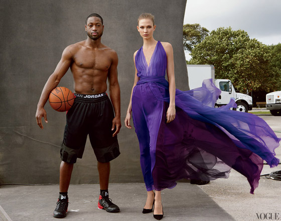 Karlie Kloss pózuje s basketbalistom NBA Dwyane Wadom