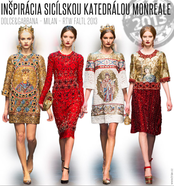Drahokamy sú tiež súčasťou fashion modelov z kolekcie DolceGabbana pre jeseň a zimu 201314