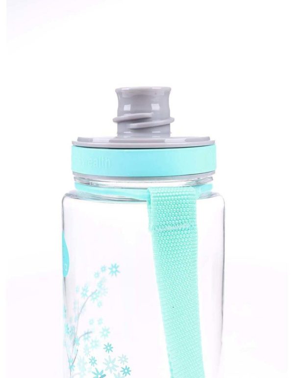 Plastová fľaša s tyrkysovým stromom EQUA (600 ml)