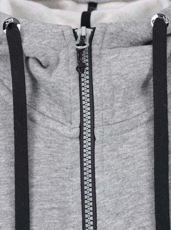 Sivá mikina na zips Jack & Jones Tech Slider