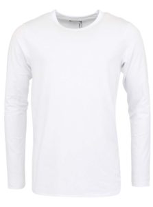 Biele tričko s dlhým rukávom Jack & Jones Basic