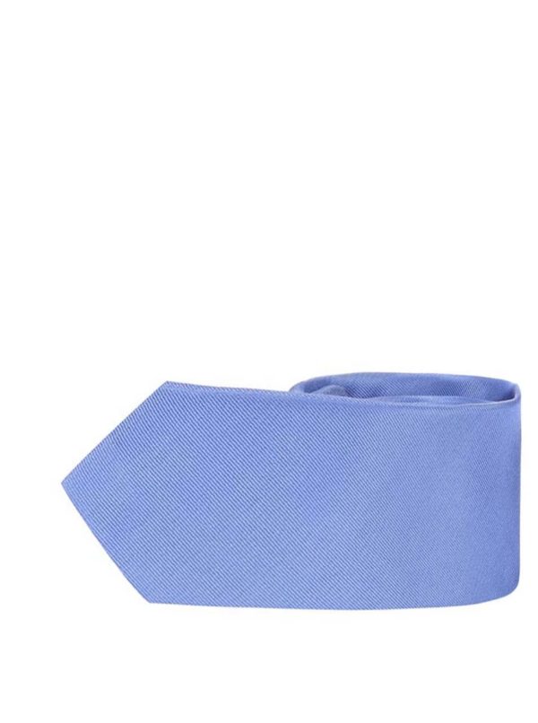 Modrá hodvábna slim kravata Selected Homme Plain