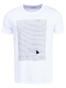 Biele pánske tričko s potlačou ZOOT Originál Žralok