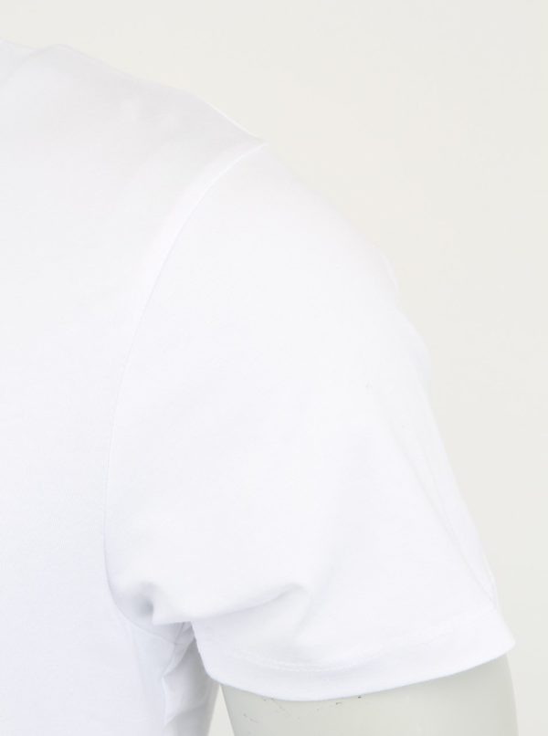 Biele basic tričko s véčkovým výstrihom Jack & Jones Basic