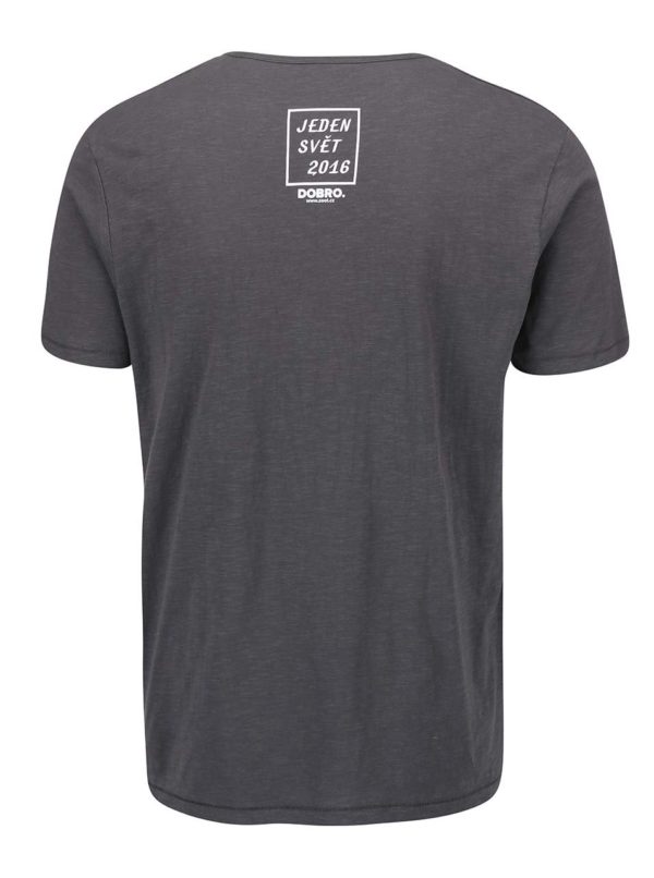 "Dobré" sivé pánske tričko pre Jeden Svět