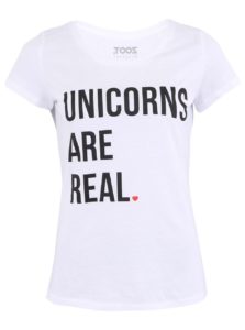 Biele dámske tričko ZOOT Originál Unicorns Are Real