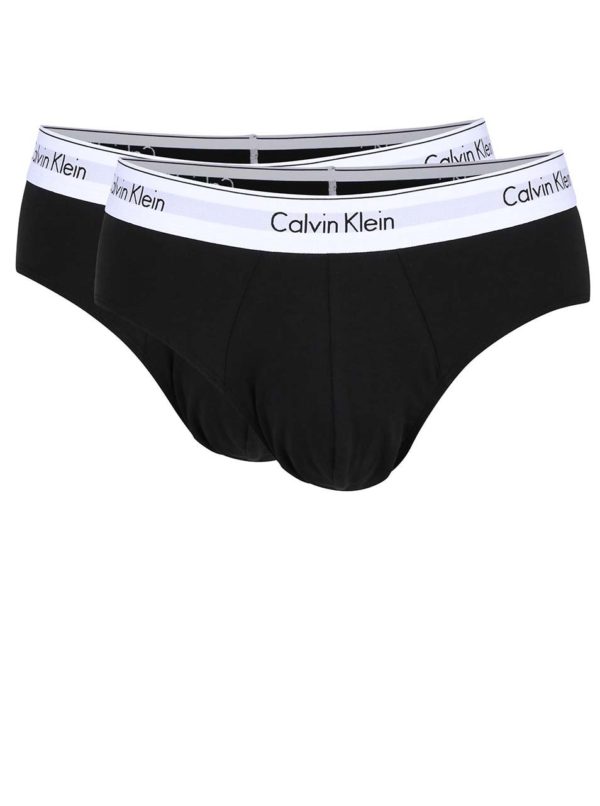 Súprava dvoch slipov v čiernej farbe Calvin Klein