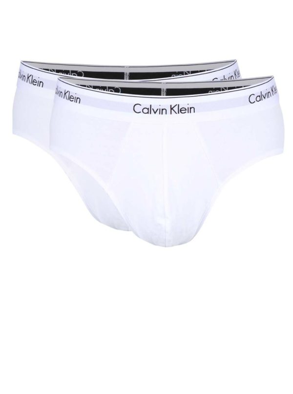 Súprava dvoch slipov v bielej farbe Calvin Klein Underwear