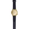 Unisex hodinky v zlatej farbe s tmavomodrým remienkom Komono Winston Mirror