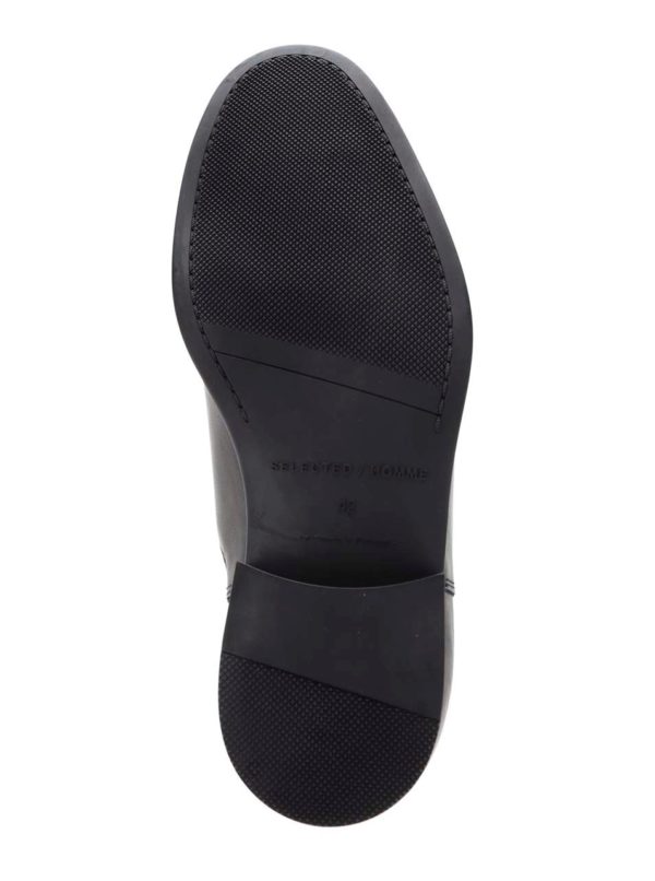 Čierne kožené chelsea topánky Selected Homme Oliver