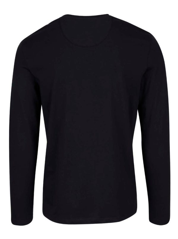 Čierne tričko s dlhým rukávom Selected Homme Niklas
