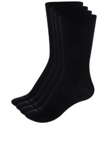 Súprava štyroch párov ponožiek čiernej farbe ONLY & SONS Niko