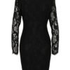 Čierne čipkované šaty s 3/4 rukávom AX Paris