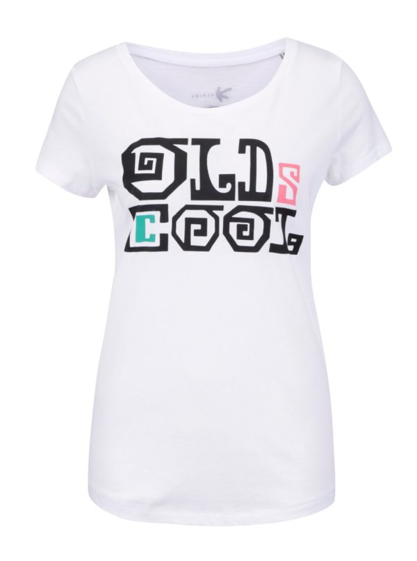 "Dobré" biele dámske tričko s potlačou Elpida