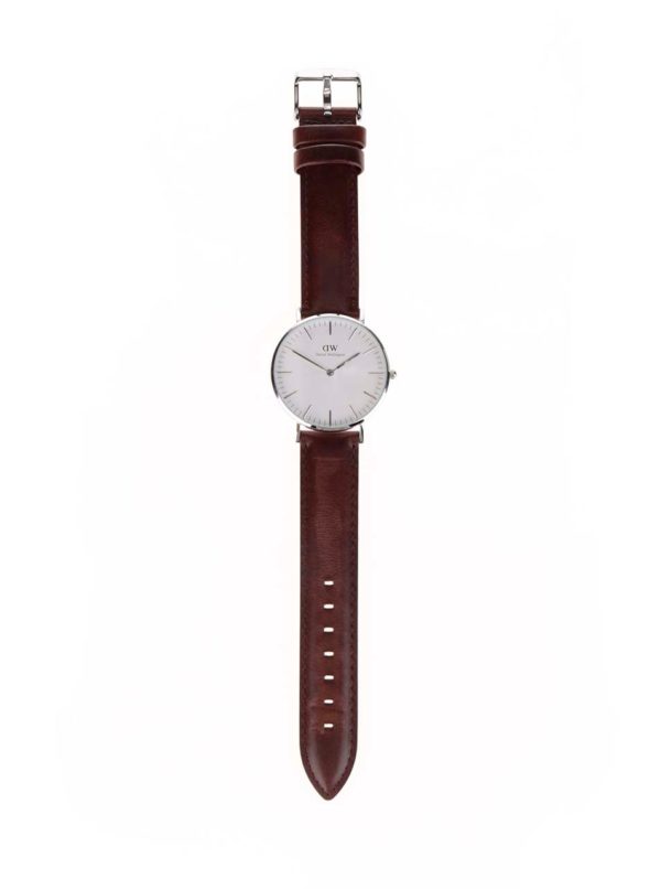 Dámske hodinky v striebornej farbe CLASSIC Bristol Daniel Wellington
