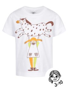 Biele dievčenské tričko ZOOT Kids - Pipi
