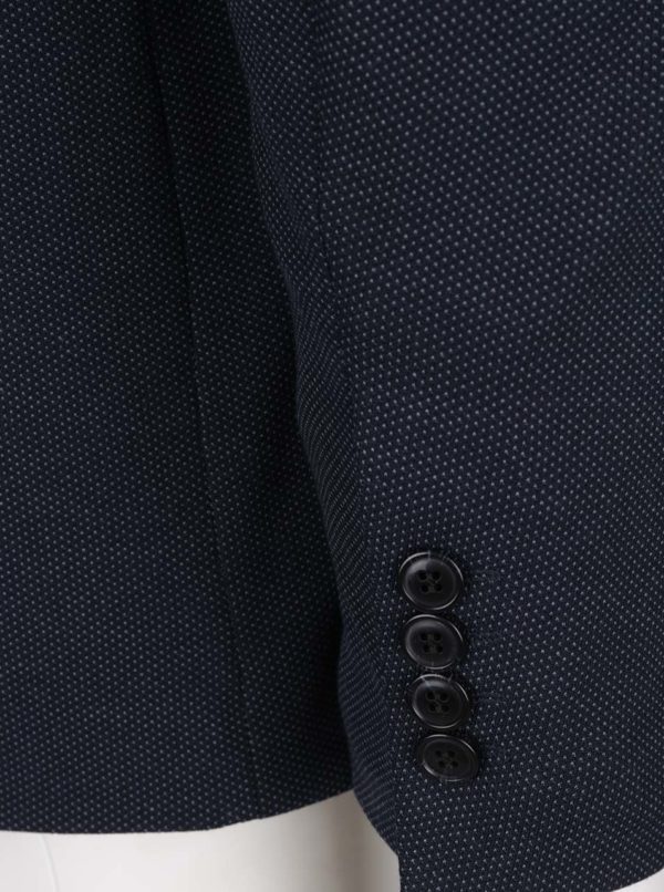 Tmavomodré neformálne sako s jemným vzorom Selected Homme Done Dot