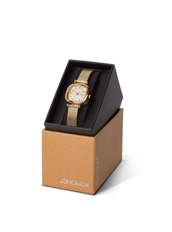 Dámske hodinky v zlatej farbe s nerezovým remienkom Komono Moneypenny Royale