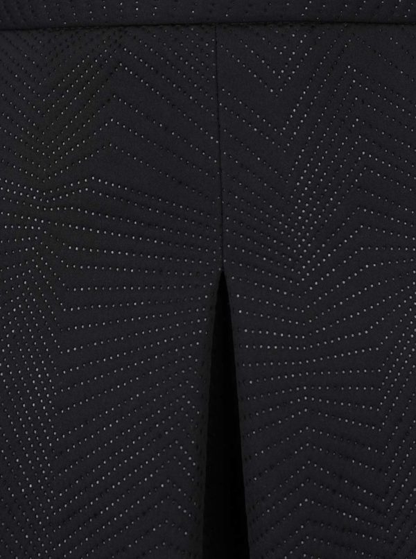 Čierna midi sukňa s jemným vzorom Closet