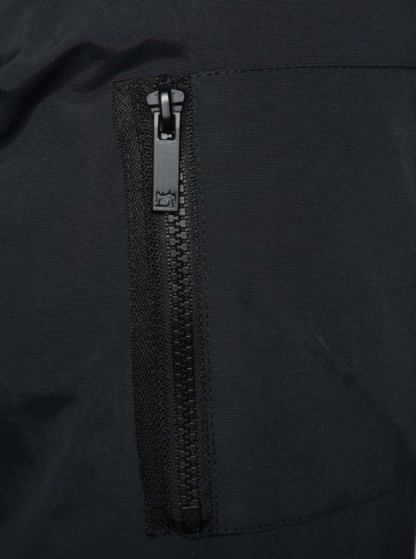 Tmavomodrá bunda s umelým kožúškom Burton Menswear London