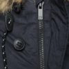 Tmavomodrá bunda s vreckami a umelým kožúškom Burton Menswear London