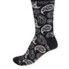 Čierno-biele vzorované pánske ponožky Happy Socks Paisley