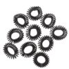 Sada desiatich špirálových gumičiek v čiernej farbe Pieces Spiral