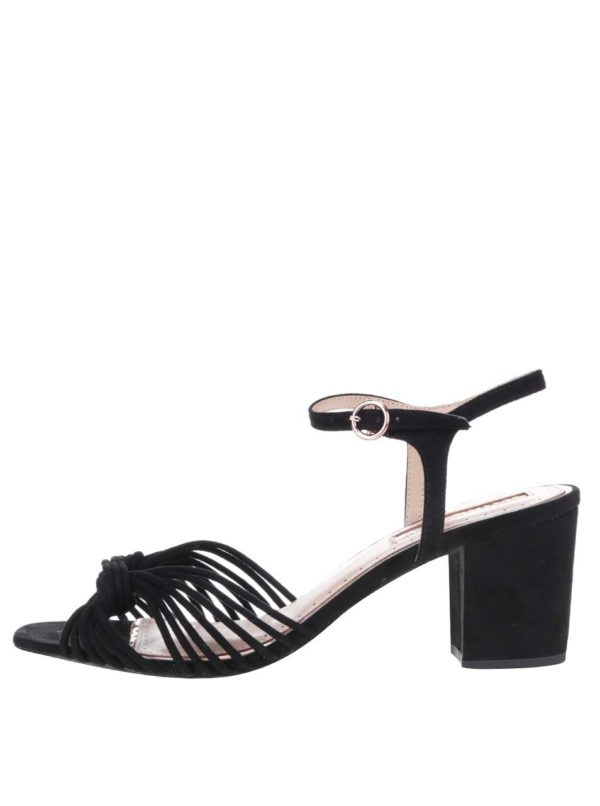 Čierne smotanové sandále Miss KG