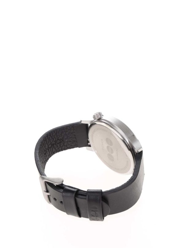 Unisex hodinky v striebornej farbe s koženým remienkom Komono Winston Regal