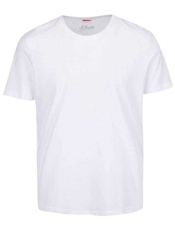 Súprava dvoch bielych pánskych tričiek s.Oliver