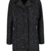 Sivo-čierny melírovaný kabát Zabaione Mantel Lory