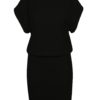 Čierne rebrované šaty Selected Femme Rasti