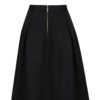 Čierna midi sukňa s jemným vzorom Closet