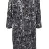 Sivo-čierne vzorované šaty s 3/4 rukávom Rich & Royal