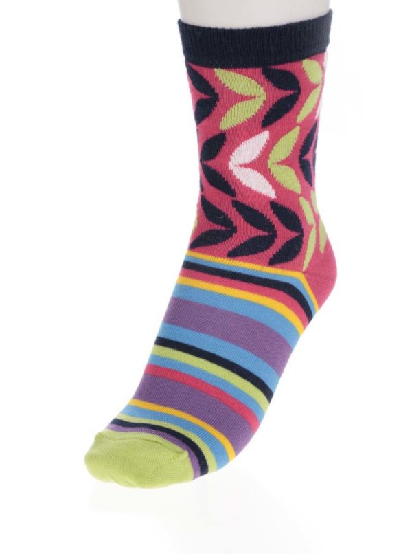 Súprava šestich dámskych farebných vzorovaných ponožiek Oddsocks Kandy