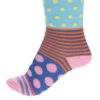 Súprava šestich dámskych farebných ponožiek Oddsocks Polka
