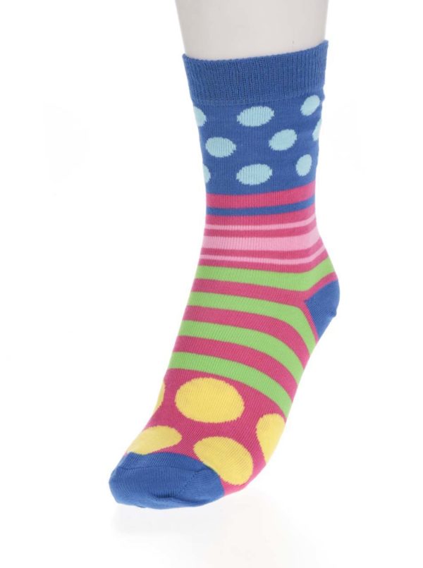 Súprava šestich dámskych farebných ponožiek Oddsocks Polka