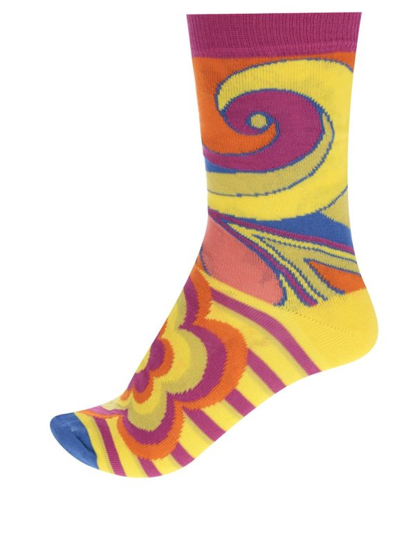 Kolekcia troch dámskych ponožiek v žltej farbe Oddsocks Shirley