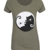 Kaki dámske tričko ZOOT Originál Jinjang cats