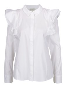 Biela košeľa s volánmi Selected Femme Palma