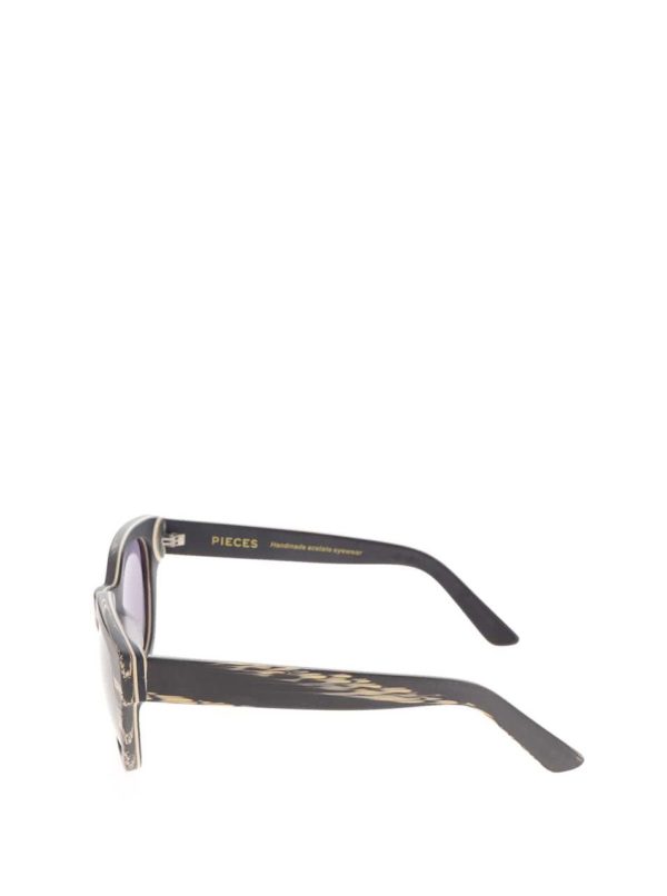 Béžovo-sivé melírované slnečné okuliare Pieces Goyo