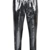 Čierne elastické nohavice s flitrami Idol Ray  