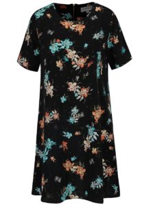 Čierne voľné kvetované šaty Apricot