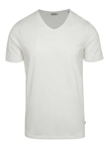 Krémové basic tričko s krátkym rukávom ONLY & SONS Basic