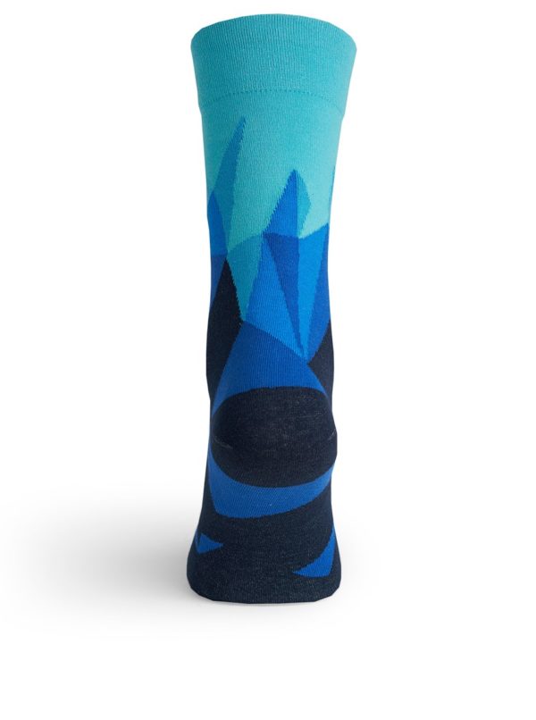 Čierno-modré vzorované unisex ponožky V páru